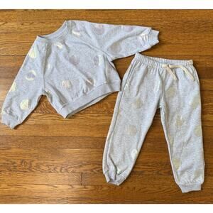 NWT H&M Girls' Gray Jogger Set Size 3-4